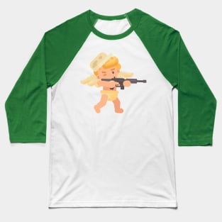 Cupid Soldier Baseball T-Shirt